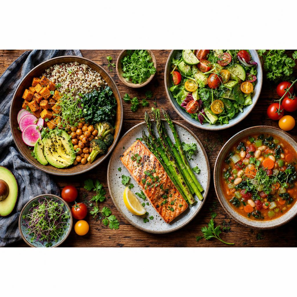 A spread of home-cooked meals